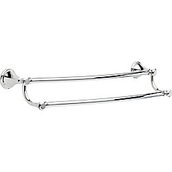 Cassidy 24 inch Double Towel Bar, Chrome