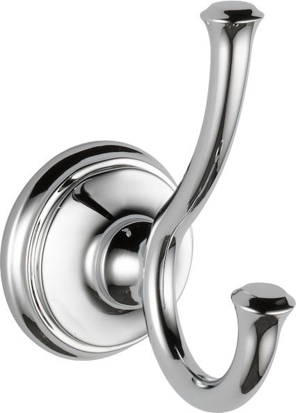 Delta Cassidy 2-Hook Polished Chrome Towel Hook