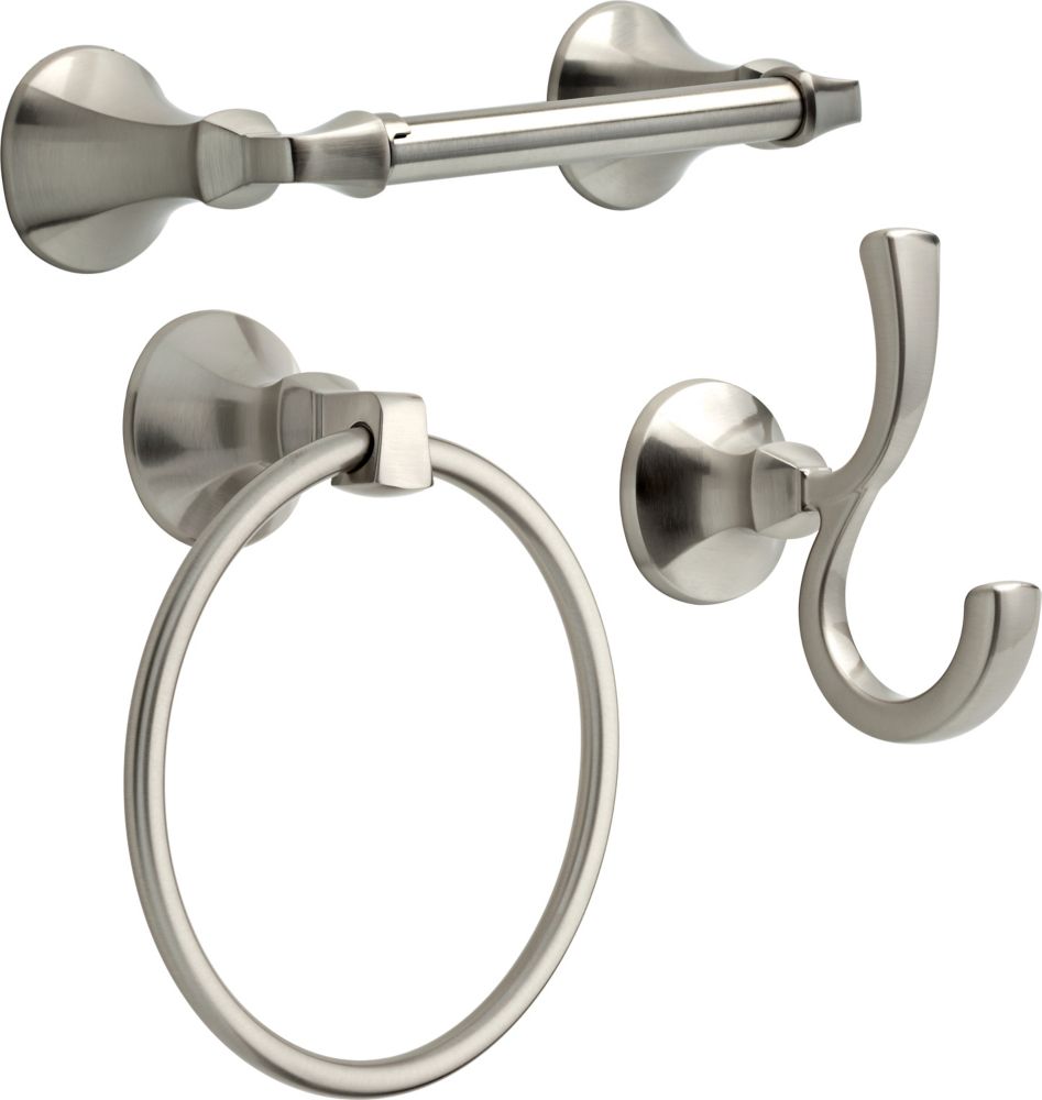 Delta Mandara 3 Piece Bath Hardware Kit Brushed Nickel The Home   P 1001119139 