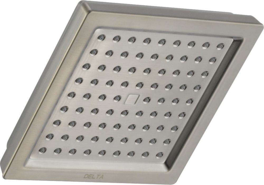 Delta Raincan Single Setting Shower Head, Stainless Steel The Home Depot Canada