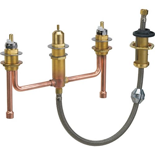 Delta 4hole Roman Tub With Hand Shower Roughin The Home Depot Canada