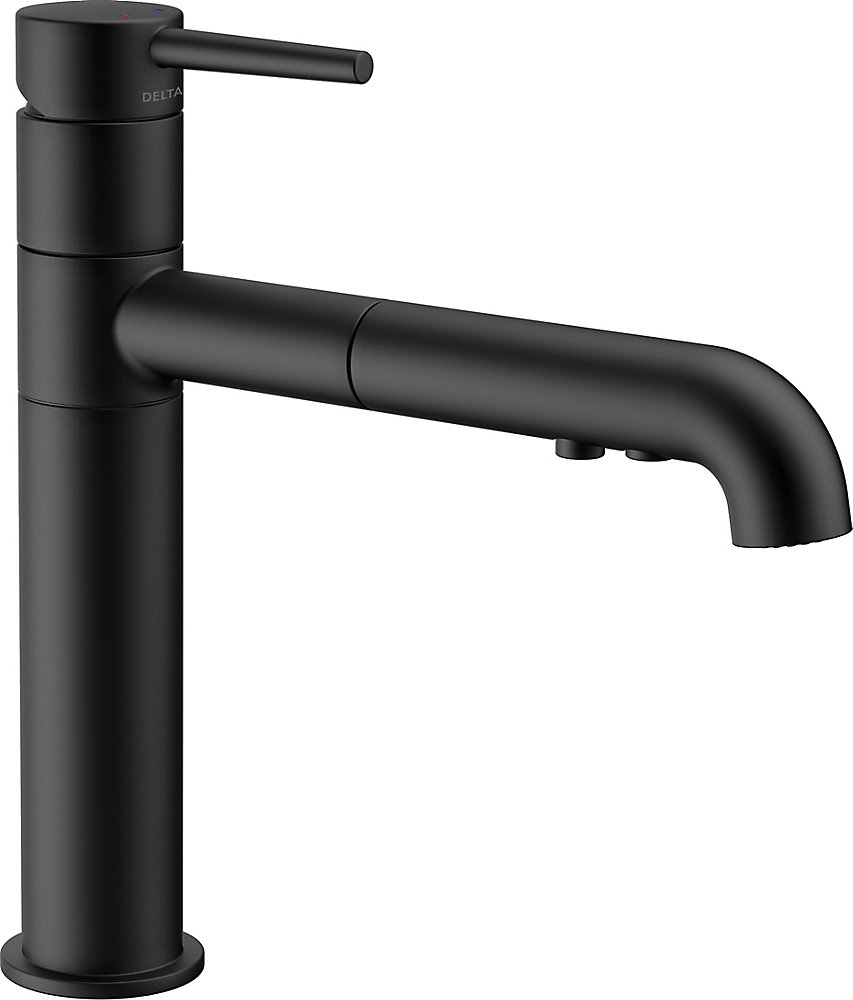 Trinsic Single Handle Pull Out Kitchen Faucet Matte Black