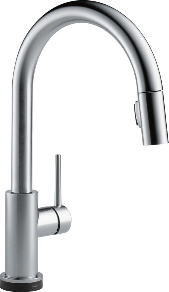 Delta Trinsic Arctic Stainless Single Handle Pull-down Kitchen Faucet Featuring Touch2O (R) Technology