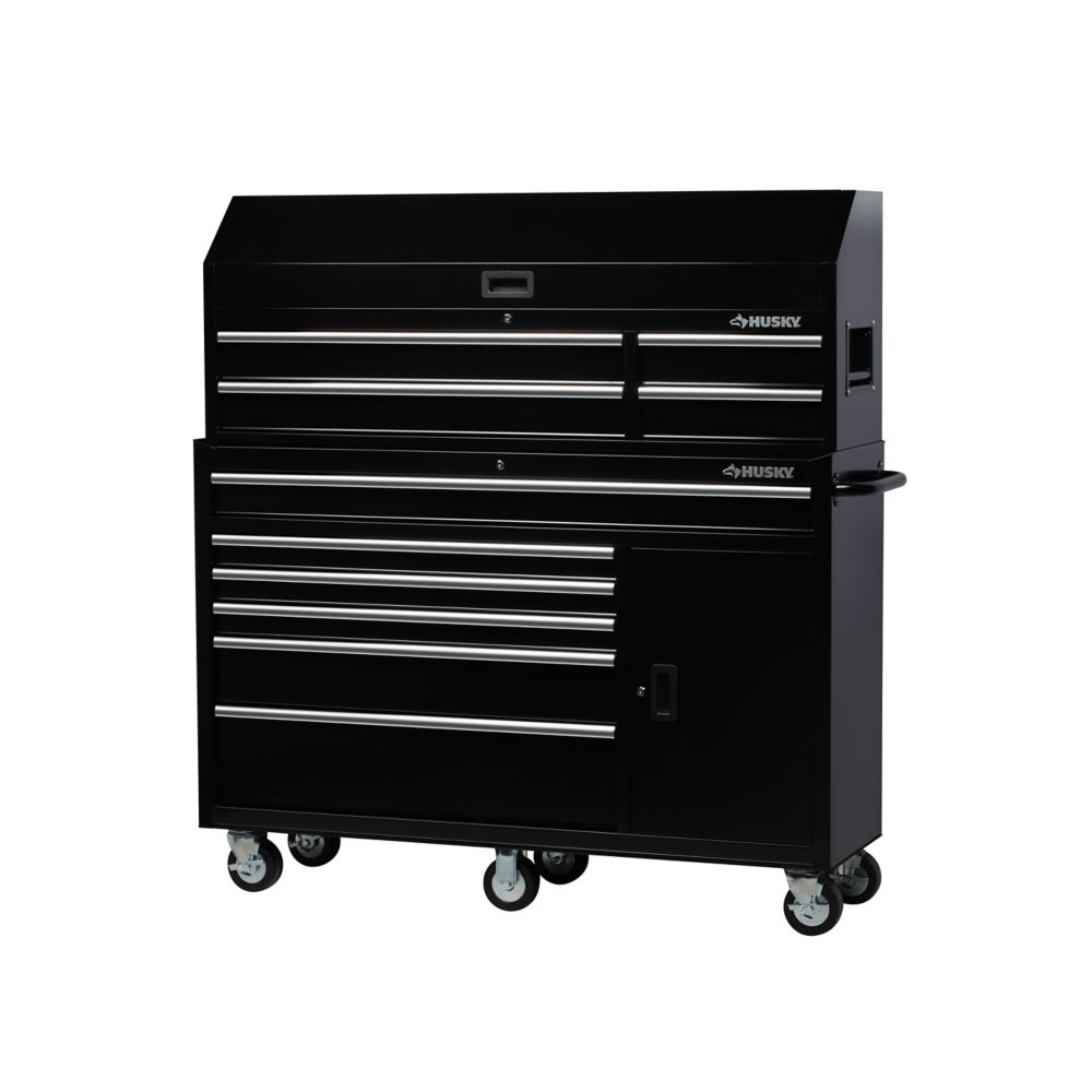 HUSKY 61inch 10Drawer Tool Chest and Set in Black Home