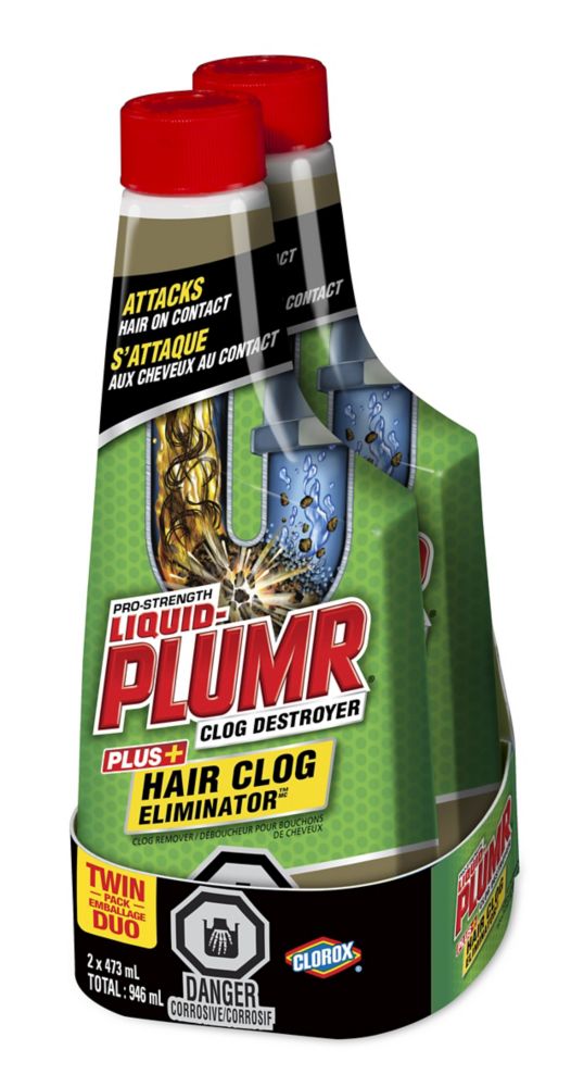 liquid plumr clog destroyer plus hair clog eliminator