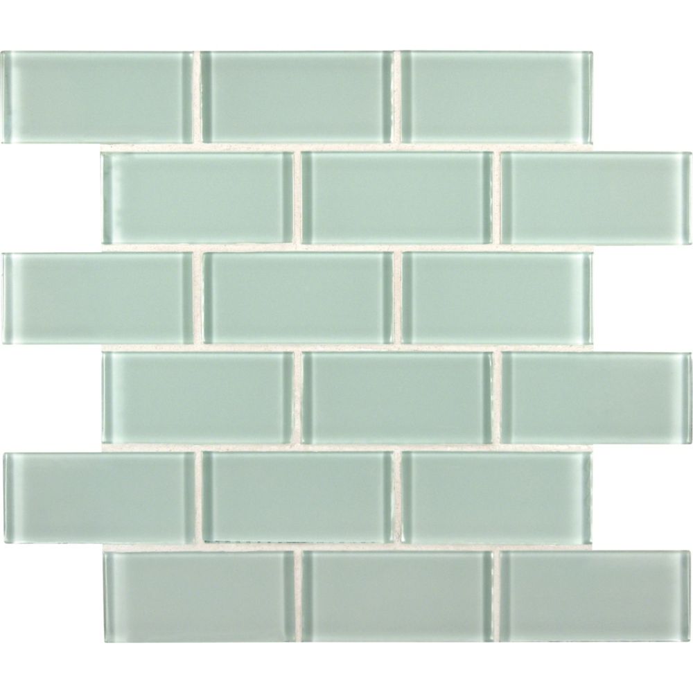 UPC 747583083111 product image for Arctic Ice Subway 2-inch x 4-inch x 8 mm Glass Mesh-Mounted Wall Tile (10 sq. ft | upcitemdb.com