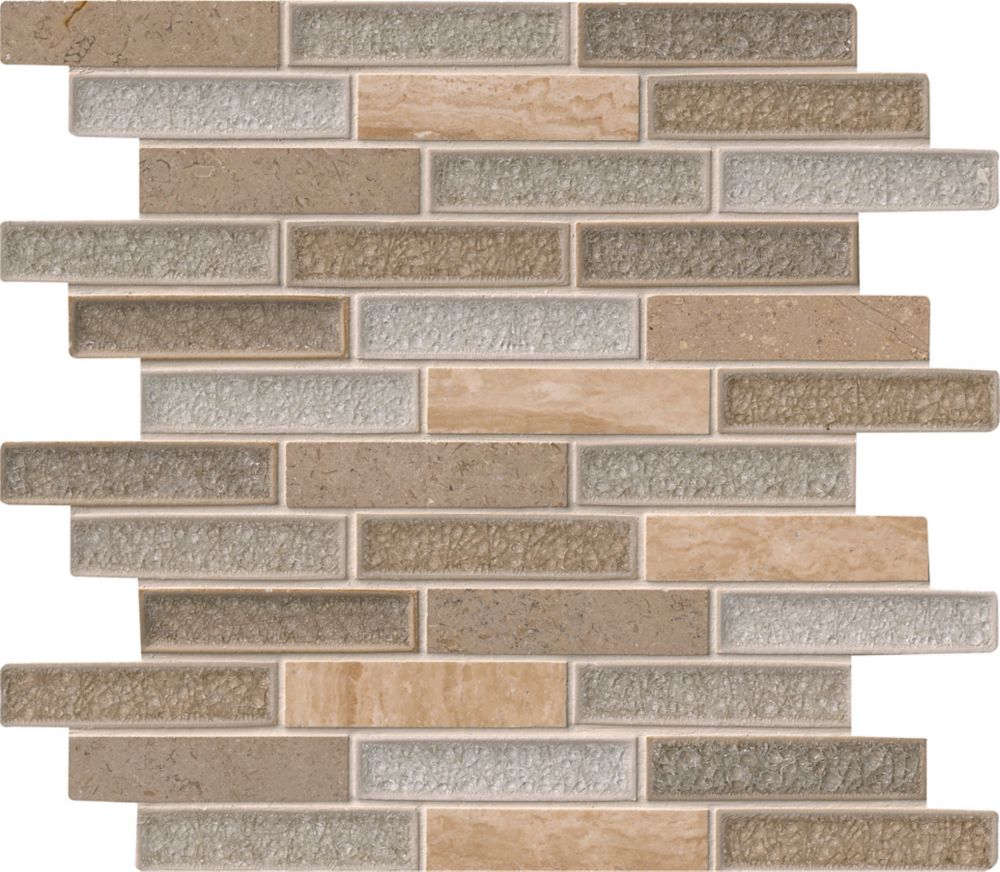 UPC 747583042491 product image for Crystal Vista 12-inch x 12-inch x 8 mm Glass and Stone Mesh-Mounted Mosaic Tile  | upcitemdb.com