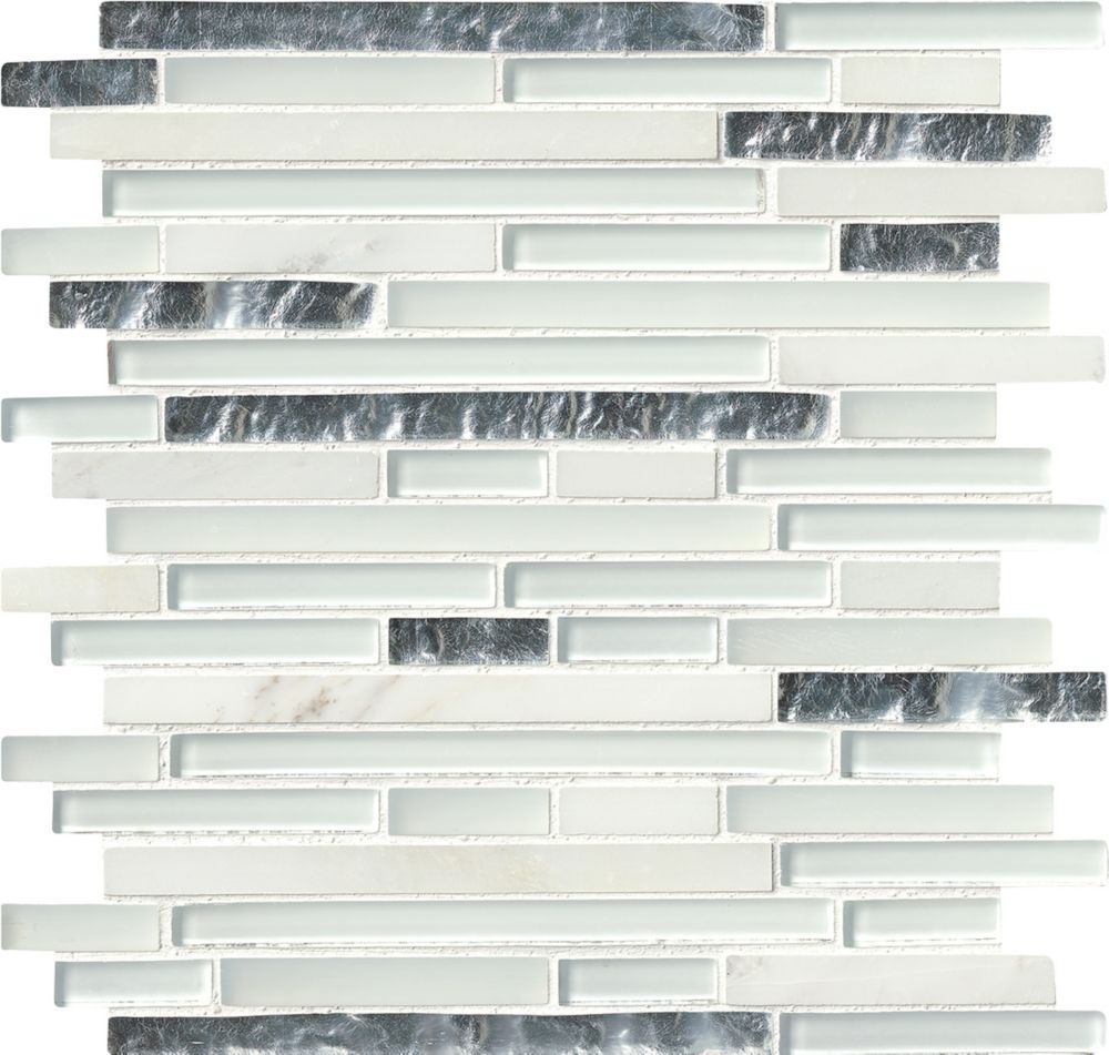 UPC 747583040404 product image for Cristallo Interlocking 12-inch x 12-inch Glass Stone Mesh-Mounted Mosaic Wall Ti | upcitemdb.com