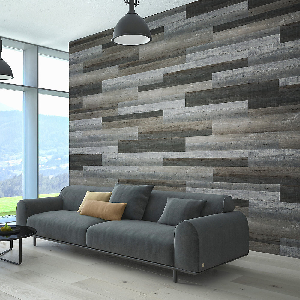 ISOCORE MultiWidth x 47.6inch Night Grey Vinyl Wall Plank (39.67 sq