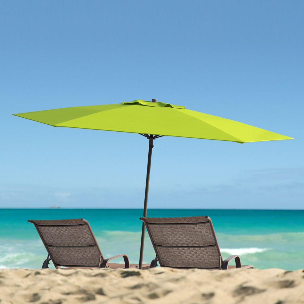 7.5 ft. UV and Wind Resistant Lime Green Beach/Patio Umbrella