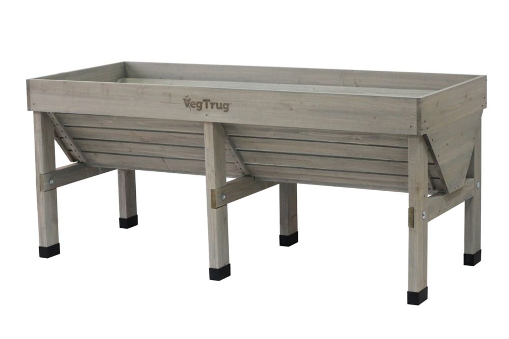 32H Rectangular Wood Planter - Gray - VegTrug