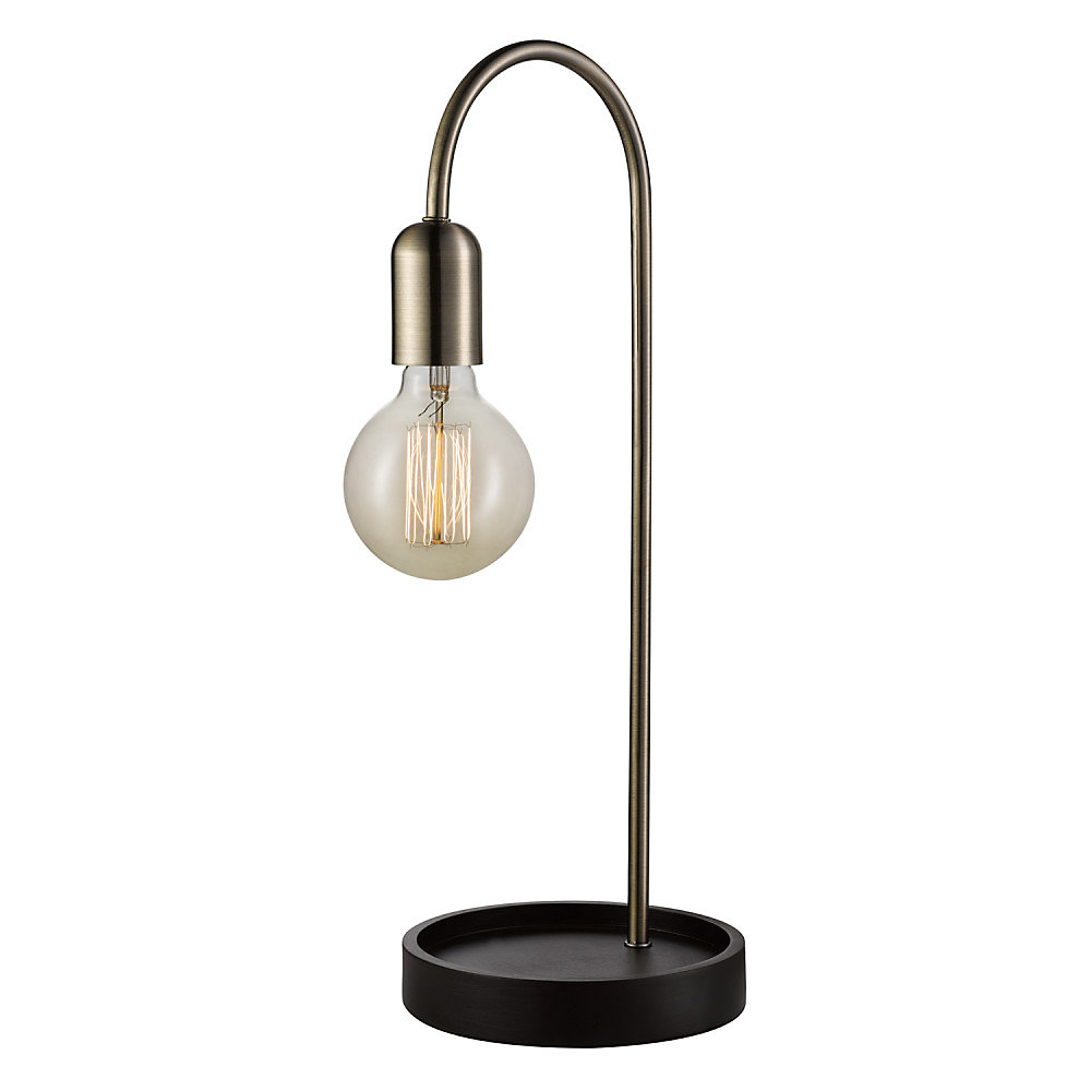 Kraven 20 Inch Antique Brass Table Lamp