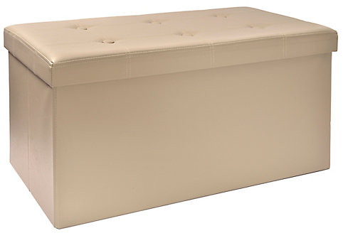 Fhe 30 Taupe Folding Storage Bench With Tray Top The Home Depot
