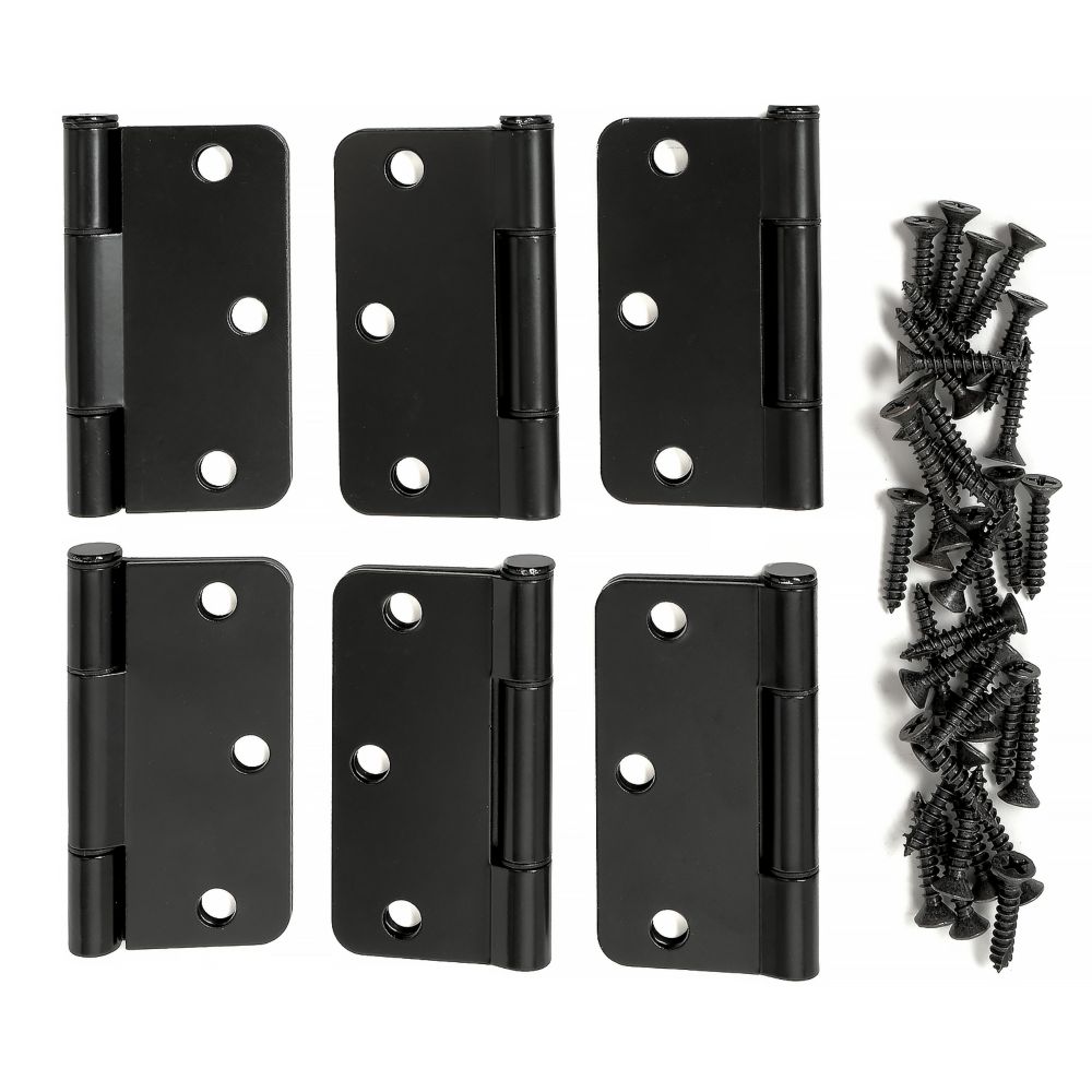 SQUEAK PROOF 3 inch Blk 1/4 Hinge (6Pack) The Home Depot Canada