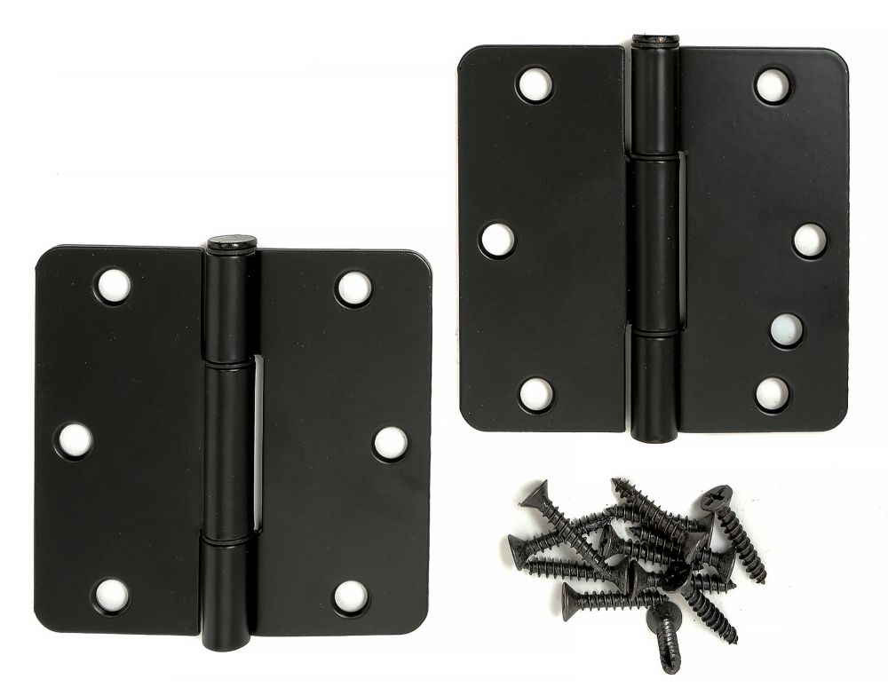 SQUEAK PROOF 3.5 inch Blk 1/4 Hinge (2Pack) The Home Depot Canada