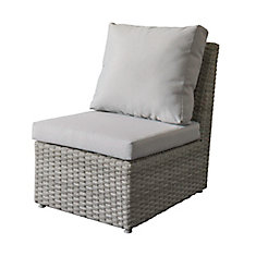 chair patio contour muskoka grey wicker brisbane armless resistant resin weather gracious living