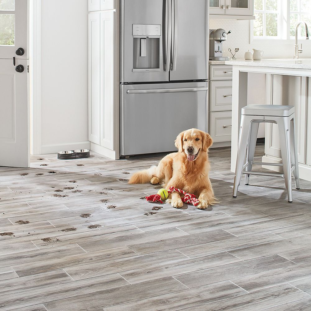 Lifeproof Shadow Wood 6inch x 24inch Glazed Porcelain Floor and Wall Tile The Home Depot Canada