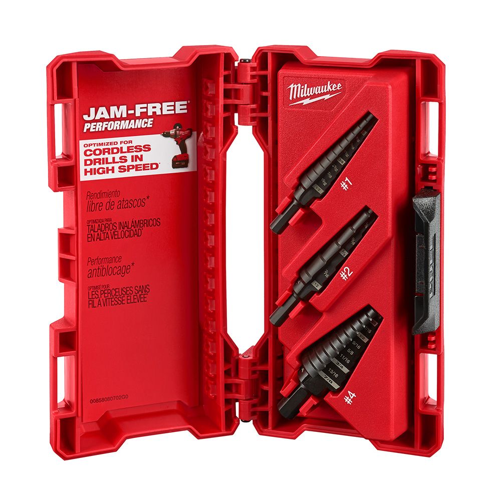 Milwaukee Tool Black Oxide Step Drill Bit Kit (3Piece) The Home