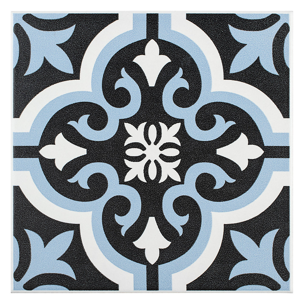 Braga Blue 7 3 4 Inch X Ceramic Floor And Wall Tile 11 Sq Ft Case