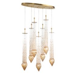 eurofase cascata blown glass 7 light chandelier 33748 016 ackwood 7 light chandelier installation