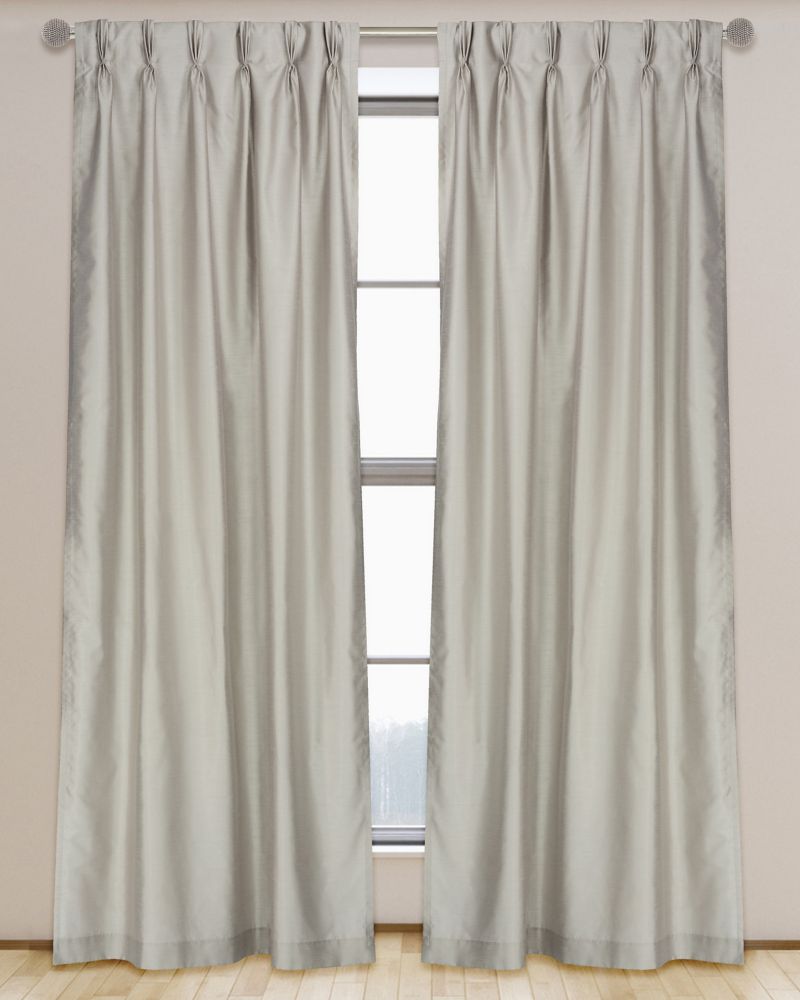 Lj Home Fashions Zoi Faux Silk Lined Pinch Pleat Hidden Tab