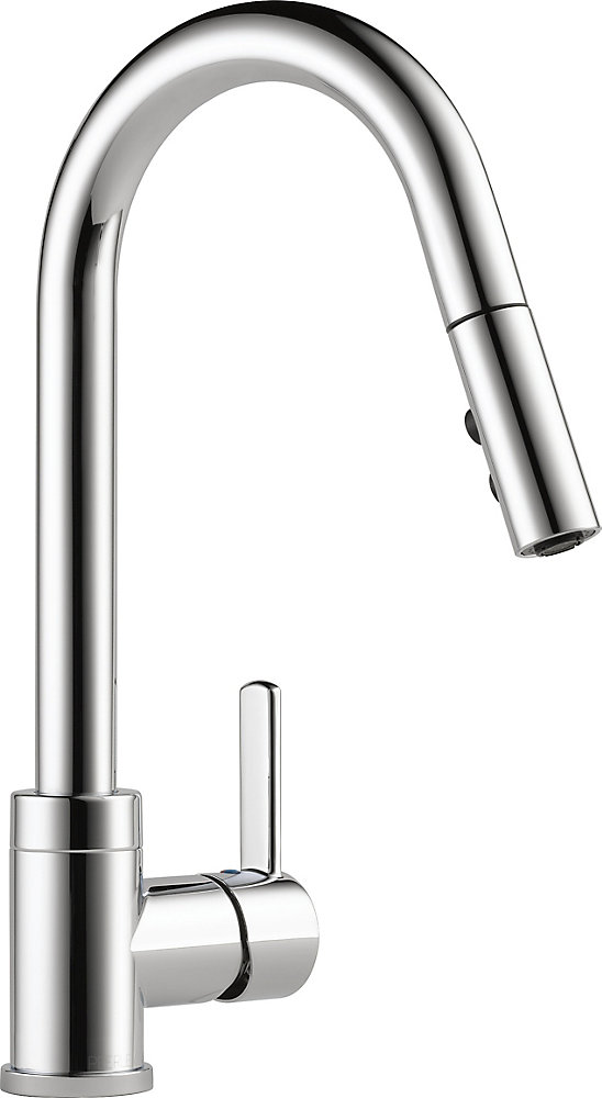 Single Handle Pull Down Sprayer Kitchen Faucet In Chrome