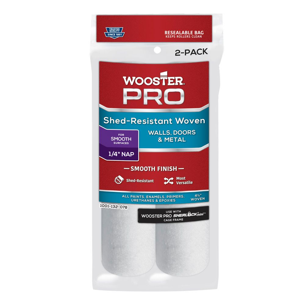 Wooster 4 1 2 Inch X 1 4 Inch 115mm X 6mm Pro Woven Mini Roller