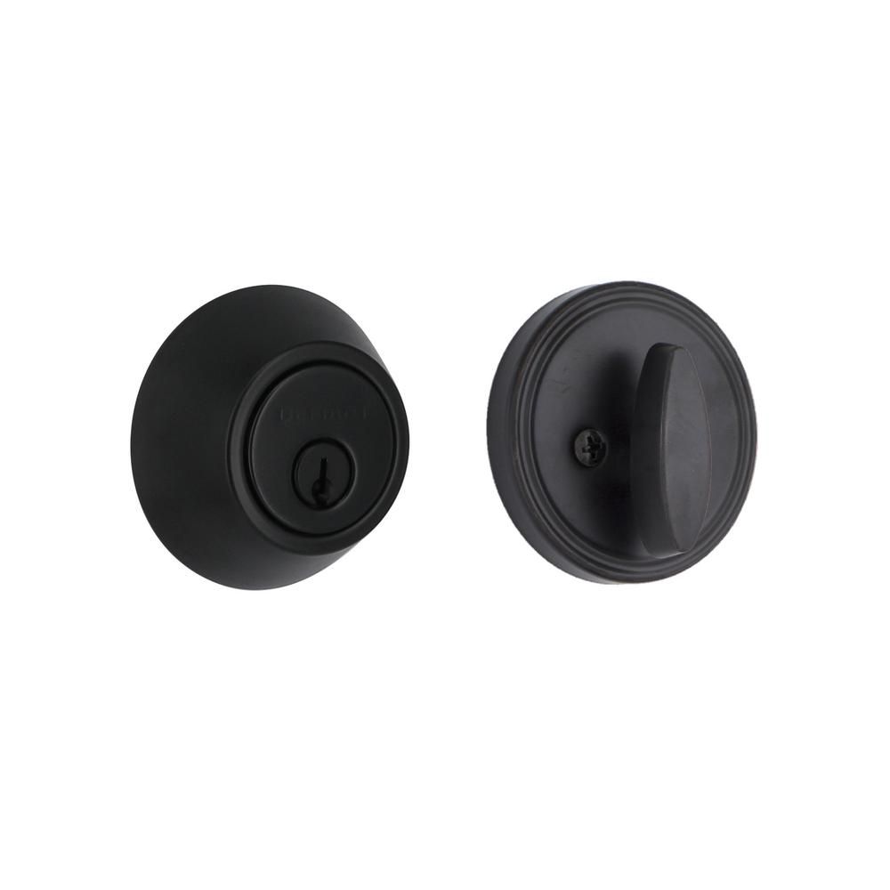 Defiant Matte Black Single Cylinder Deadbolt | The Home Depot Canada