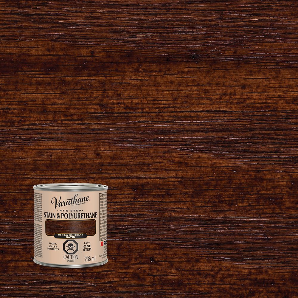 Varathane Stain & Polyurethane Satin Bombay Mahogany 236ml The Home Depot Canada
