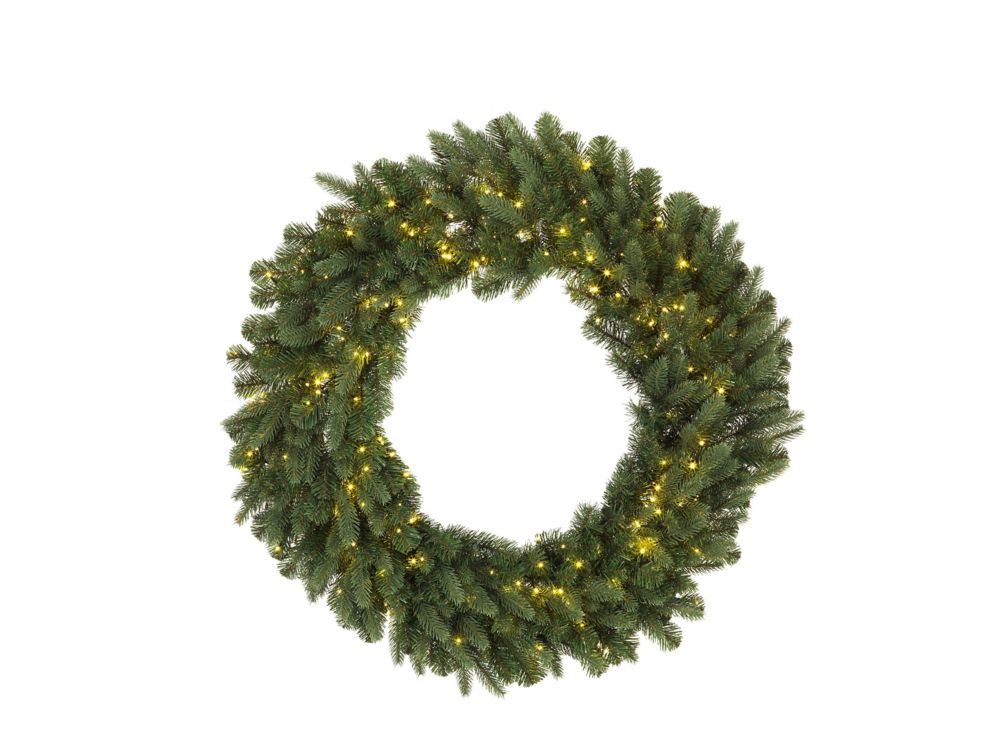 Home Accents 30-inch 500-Light Warm White LED Twinkle Christmas Wreath ...