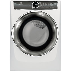 8.0 cu. ft. Front Load Gas Dryer with Steam in White