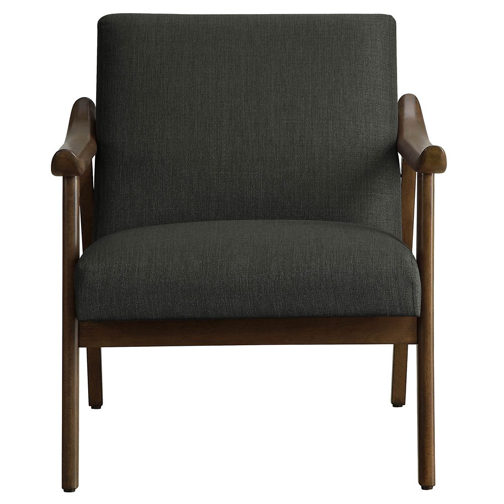 !nspire Holt Occasional Accent Chair in Grey with Solid Pattern The
