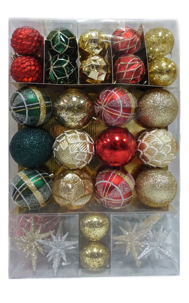 Home Accents Indoor Shatterproof Ornaments (80-Count) | The Home Depot ...