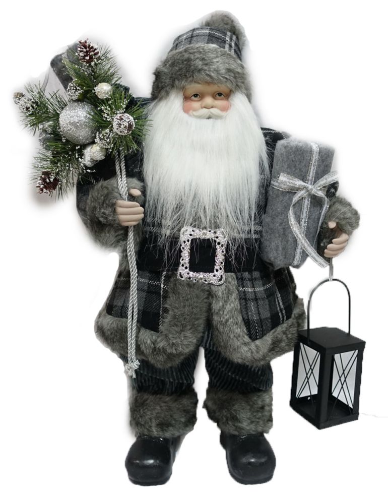 Home Accents 16-inch Standing Fabric Santa | The Home Depot Canada