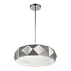 Rigelle 24 inch 10 Light Chandelier with Chrome Finish