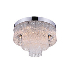 Carlotta 18 inch 6 Light Flush Mount with Chrome Finish