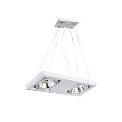 Wrest 18 inch 2 Light Chandelier with White Finish