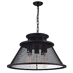 Savill 20 inch 5 Light Chandelier with Reddish Black Finish