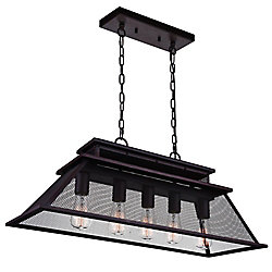 Savill 32 inch 5 Light Chandelier with Reddish Black Finish