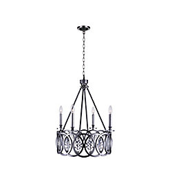 Attis 20 inch 4 Light Chandelier with Gun Metal Finish