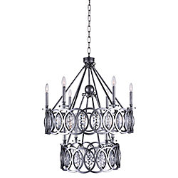 Attis 29 inch 10 Light Chandelier with Gun Metal Finish