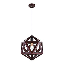 Lante 13 inch 1 Light Mini Pendant with Cherry Finish