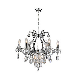 Minoan 26 inch 8 Light Chandelier with Chrome Finish