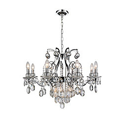 Minoan 29 inch 11 Light Chandelier with Chrome Finish