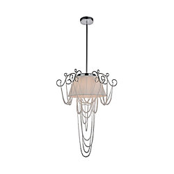 Draped 20 inch 4 Light Chandelier with Chrome Finish