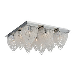 Finke 21 inch 9 Light Flush Mount with Chrome Finish