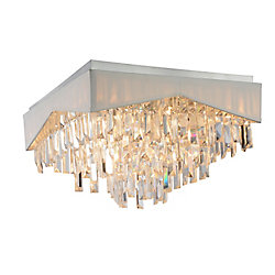 Havely 18-inch 13 Light Flush Mount with Chrome Finish