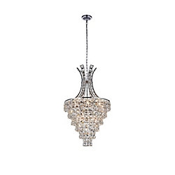 Chique 16 inch 9 Light Chandelier with Chrome Finish