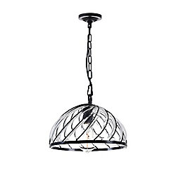 Escot 12 inch 1 Light Chandelier with Black Finish