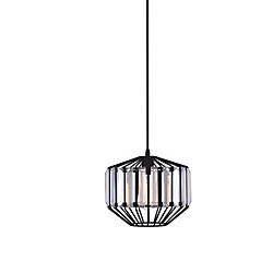 Alethia 10 inch Single Light Chandelier with Black Finish